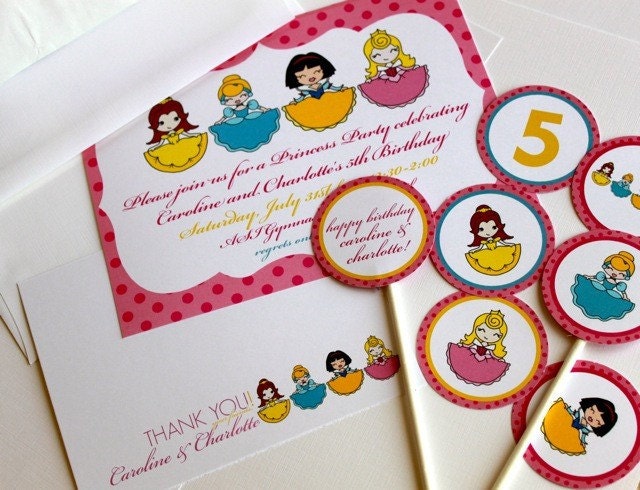 party package for any design in the shop . . . . . you print  (princesses sample)