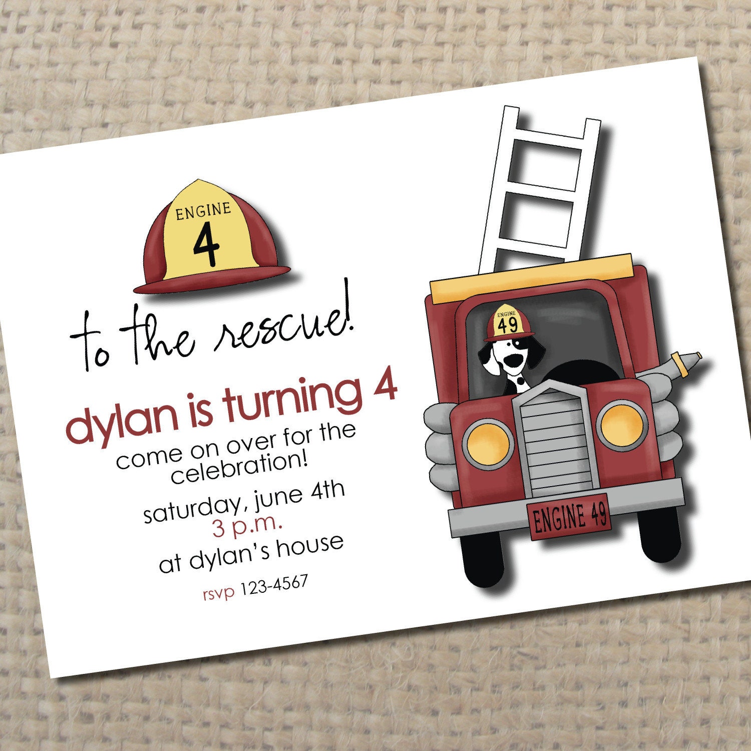 Truck Party Invitations