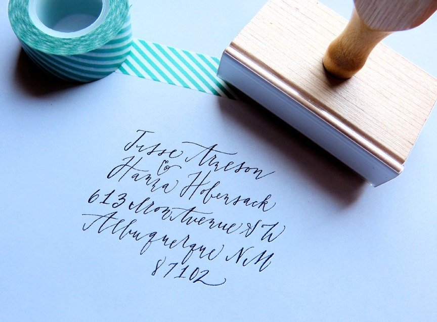 Custom CALLIGRAPHY Return Address Stamp