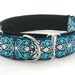 Bellagio Blue Martingale Dog Collar 1.5 inches wide (also available in 1 inch wide)