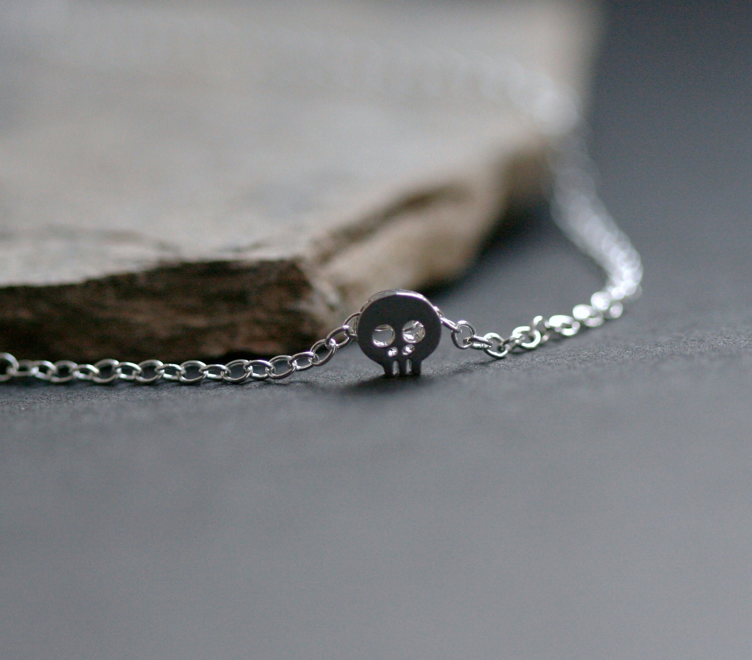 The Tiniest Skull Sterling Silver Necklace
