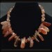 Hot Carnelian Necklace Choker OOAK Jumbo Carnelian Slices Massive FavoriteBlings Head Turner