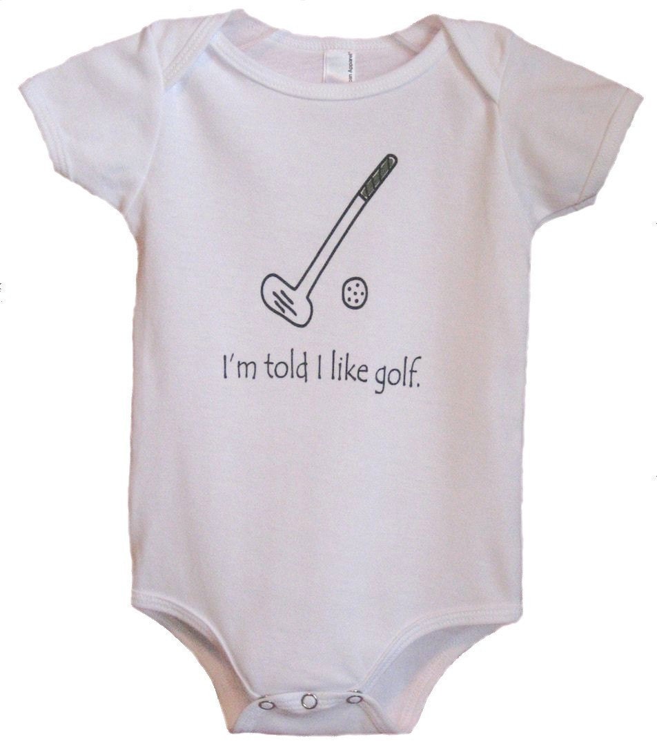 I'm Told I Like Golf baby and toddler shirt