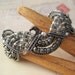 Macrame Bracelet Beaded in Waves of Chunky Grays