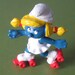 1980s Schleich Peyo PVC Roller skate Smurfette Smurf figurine
