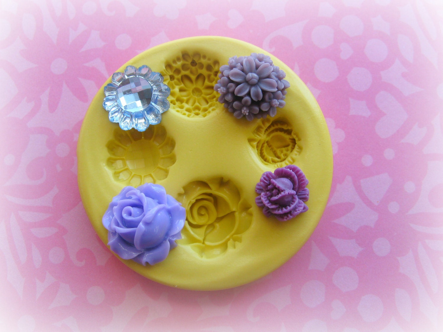 Daisy Rose Mold Flower Silicone Flexible Clay Resin Mould