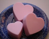 Cherry Almond Pink Heart Soap Trio