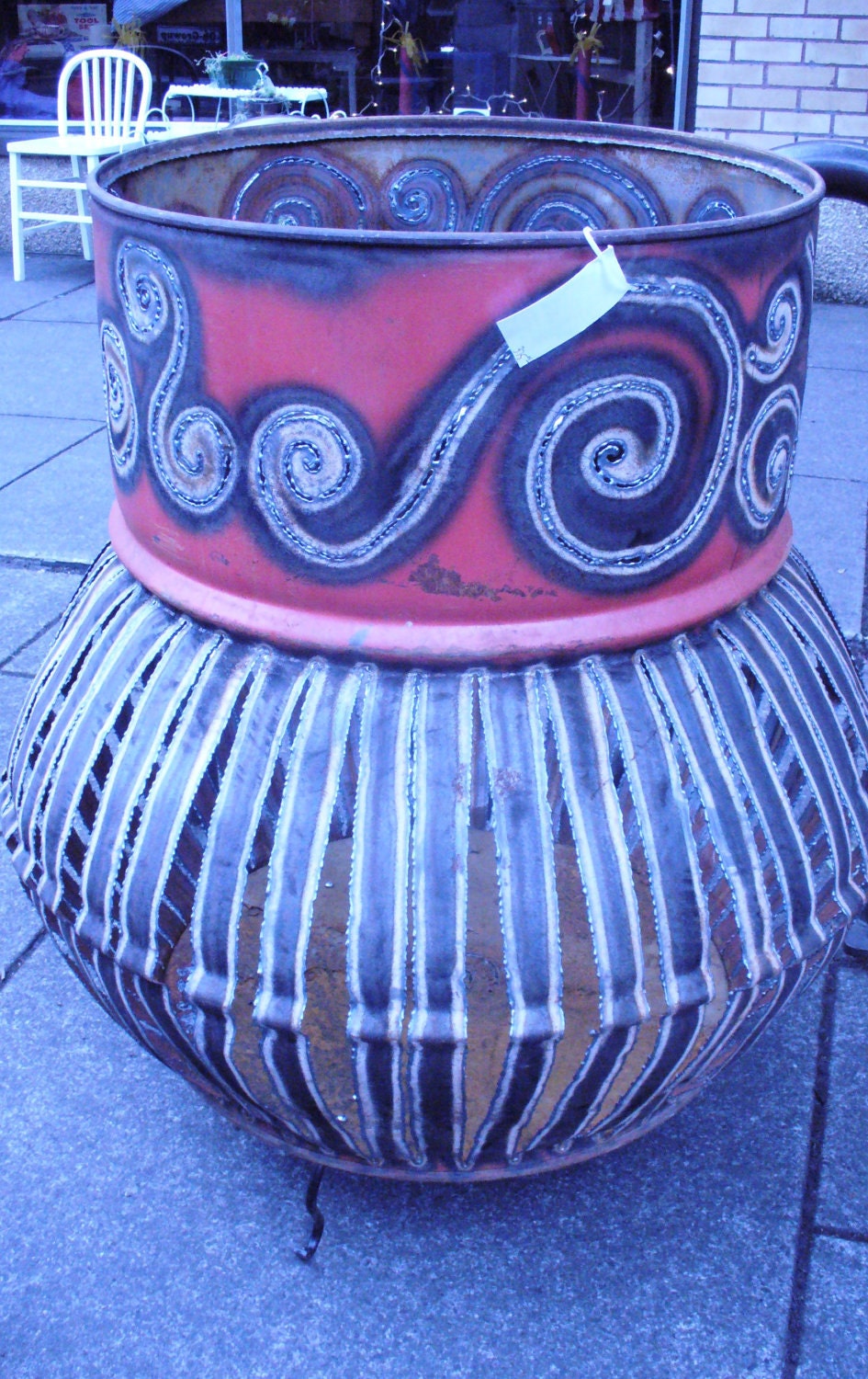 full drum red swirl flurish