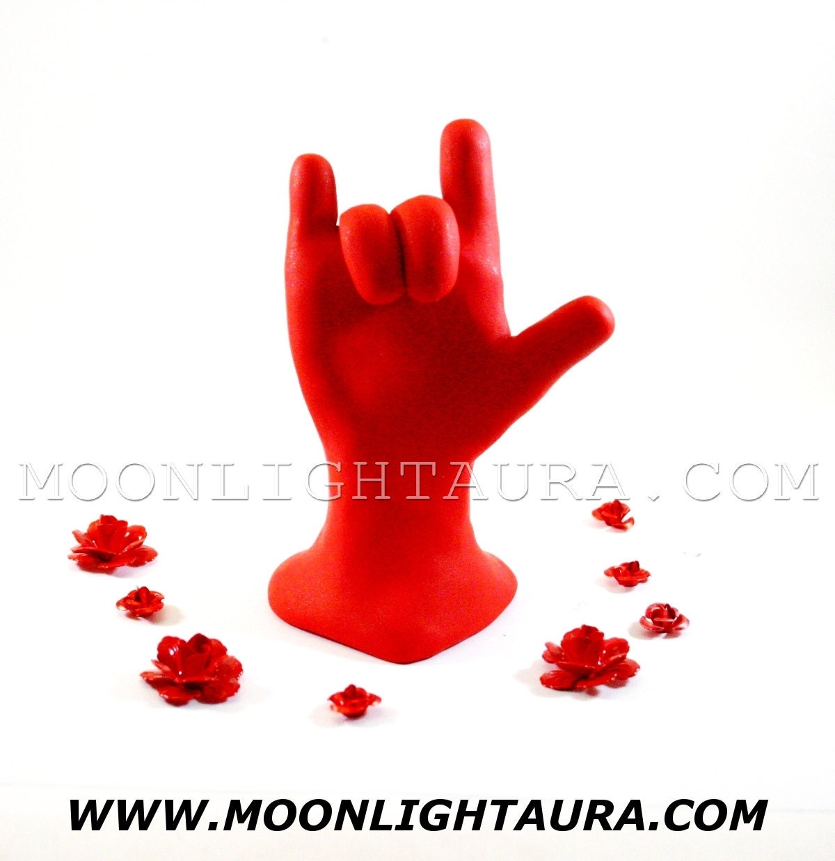 I Love You in American Sign Language - ASL hand sculpture - You Choose Color