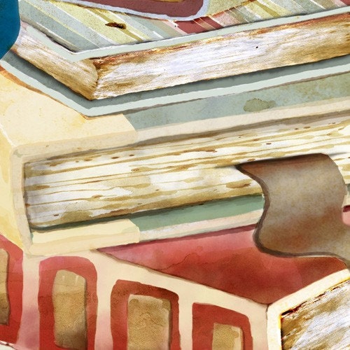 A good book has no ending  8x10 art print of child reading