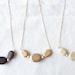 Wood Jewel Necklace-Gold