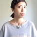LAST ONE - Fabric  3 Jewel Necklace - B