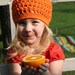 orange you glad crocheted toddler hat size 3,4,5t by yourmomdesigns (rts)