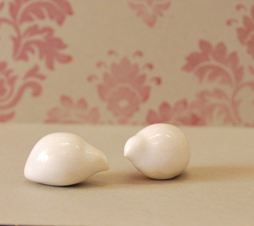 love birds-two porcelain doves