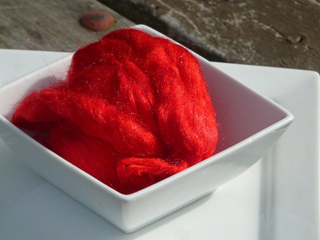 Hand Dyed Nylon Firestar 1/2 oz. - Tomato Red