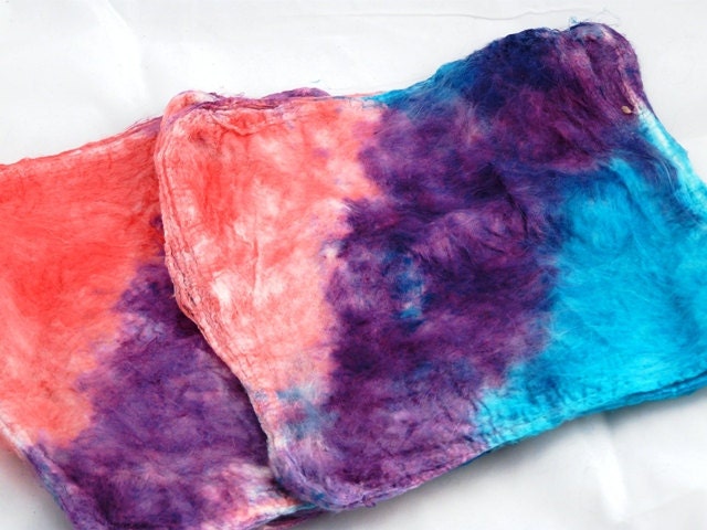 Mawata Silk Hankies - 1 oz - Cotton Candy