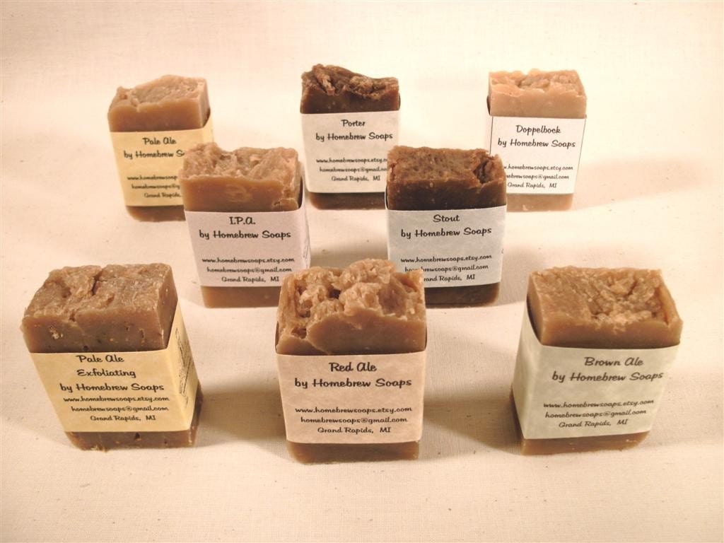 6 Pack of Beer Soap. Build your own 6 Pack. Made with Homebrewed Beer