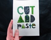 Cut and Paste, 7x5 inch ORIGINAL COLLAGE ART