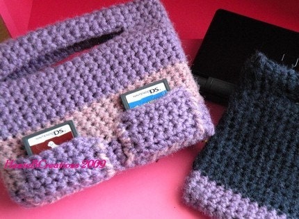 Crochet Pattern PDF -Nintendo DS Lite with Pockets Case for Girls