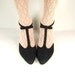 Vintage flapper t-strap  ANKLE BOW  stiletto heels Size 7.5