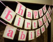 HAPPY BIRTHDAY banner customized with NAME,sign, Triple Banner, Garland Il_170x135