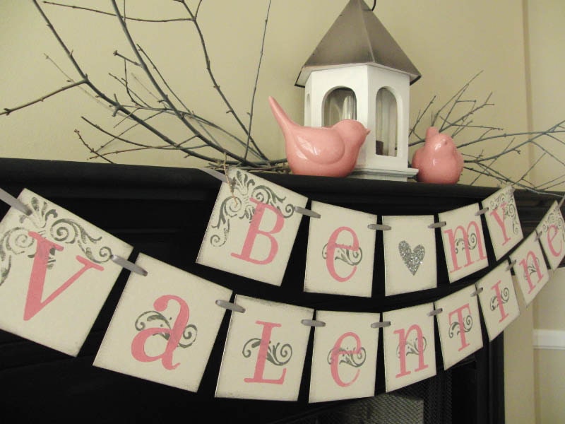valentines decoration Be My Valentine sign, banner, garland, swag Il_570xn