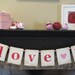 I LOVE YOU Valentine Wedding Banner Garland Sign Decoration, Pink and Red