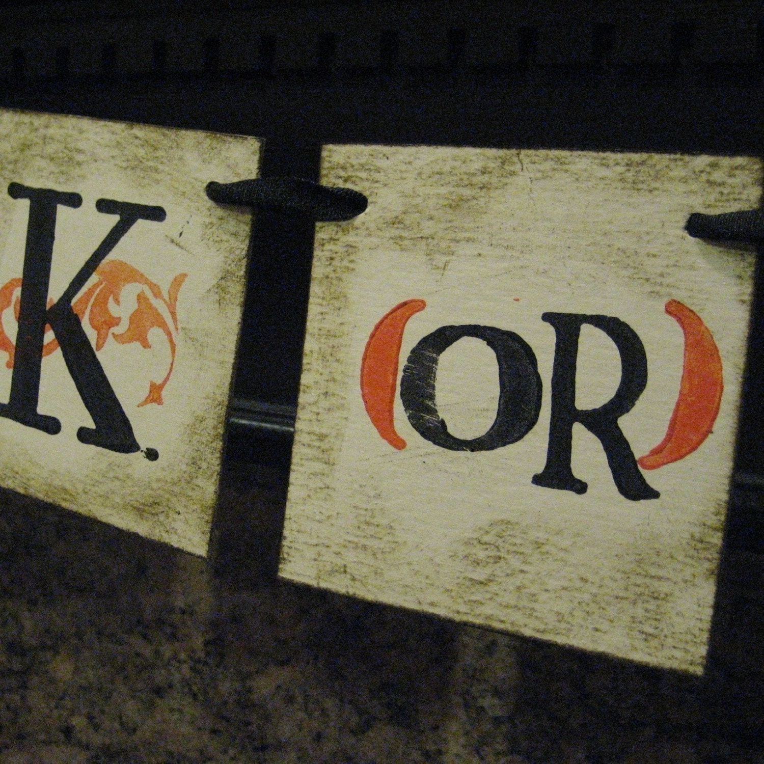 Halloween Decoration TRICK OR TREAT Banner, Garland, Sign