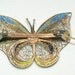 RESERVED for Shelle ColorBazaar RESERVED Beautiful Antique Sterling Silver & Enamel Vermeil Filigree Butterfly Brooch