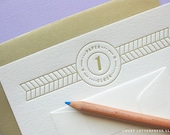 letterpress first anniversary card