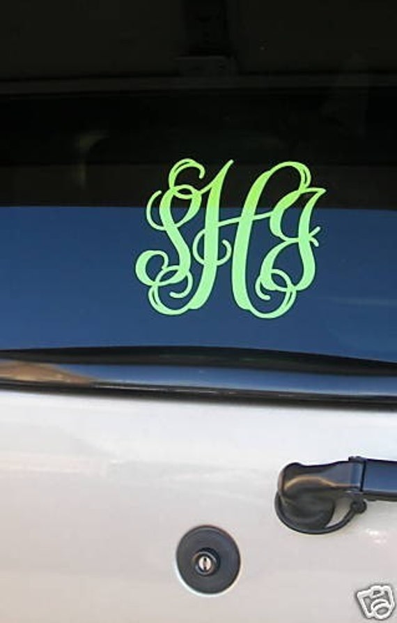 Personalized Car Window Monogram Script Decal by polkadotsmg