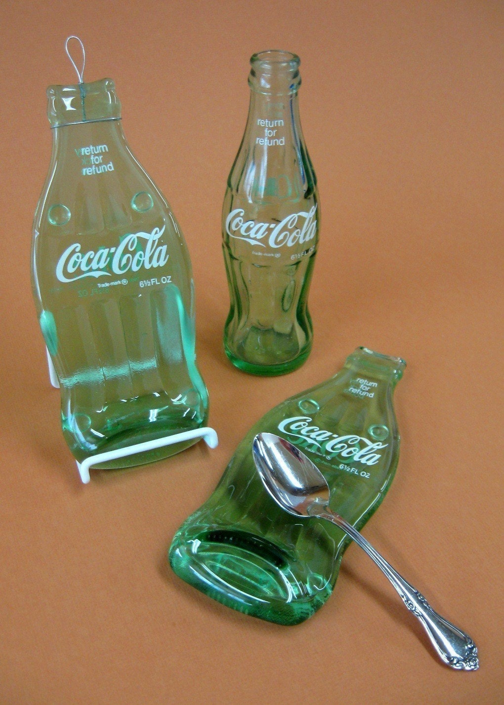 Vintage Retro Melted Soda Bottle Wall Hanging -- Free Shipping
