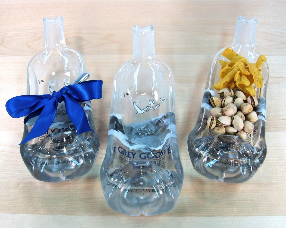 Melted Grey Goose Bowl - Dip Dish, Nut Dish, Spoon Rest, Ash Tray, Candy Dish