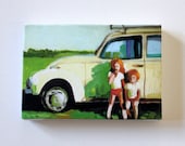 Infront of the sun / Tiny canvas print
