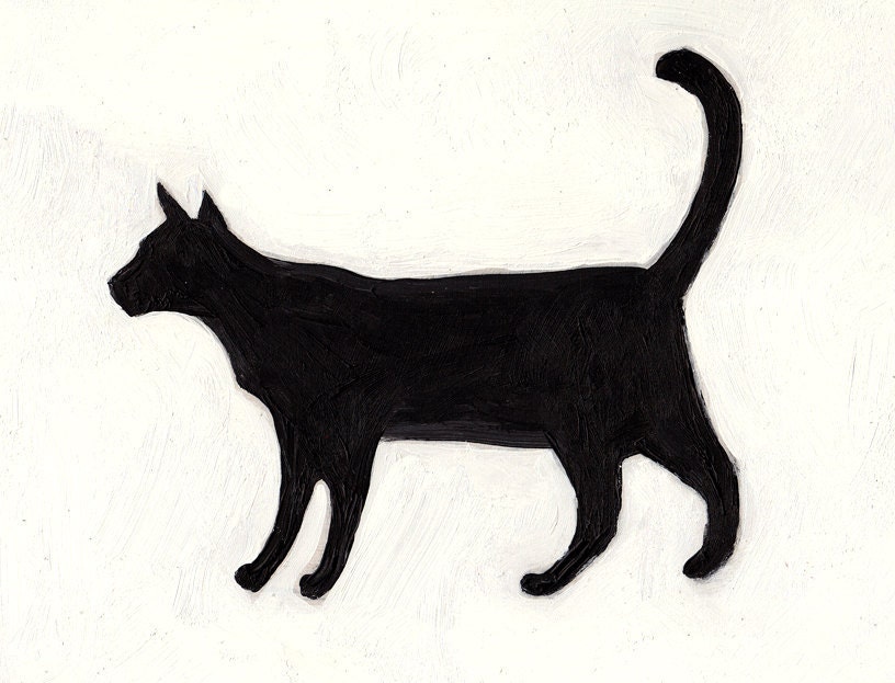 Black and white cat / Original painting