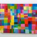 Abstract Painting / ORIGINAL PAINTING/ Geometric shapes/ Colored squares / blue red yellow green pink orange Colors/Home Decor/ Mosaic