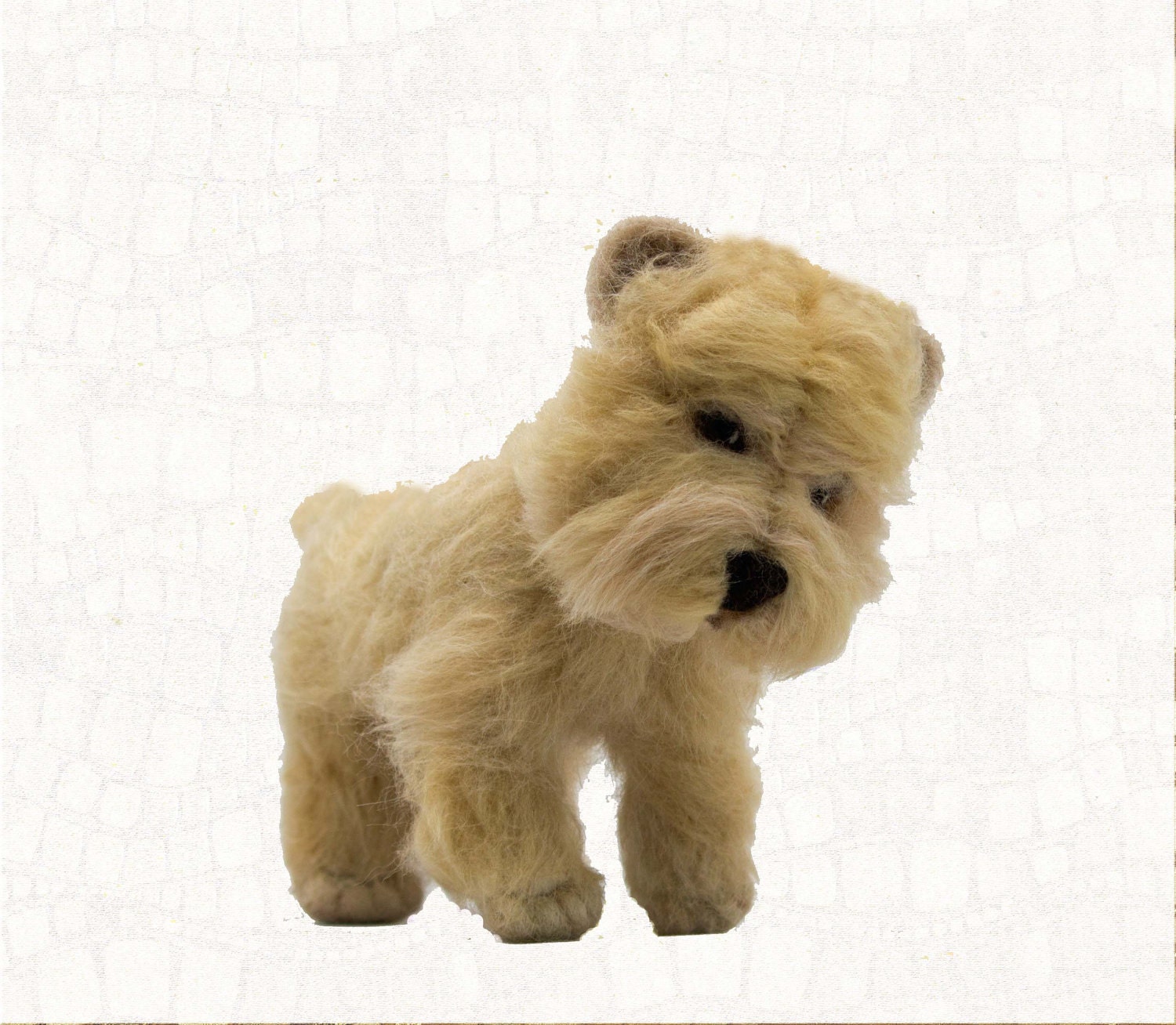 Needle Felted Dog Cairn Terrier Wheaten Soft Sculpture