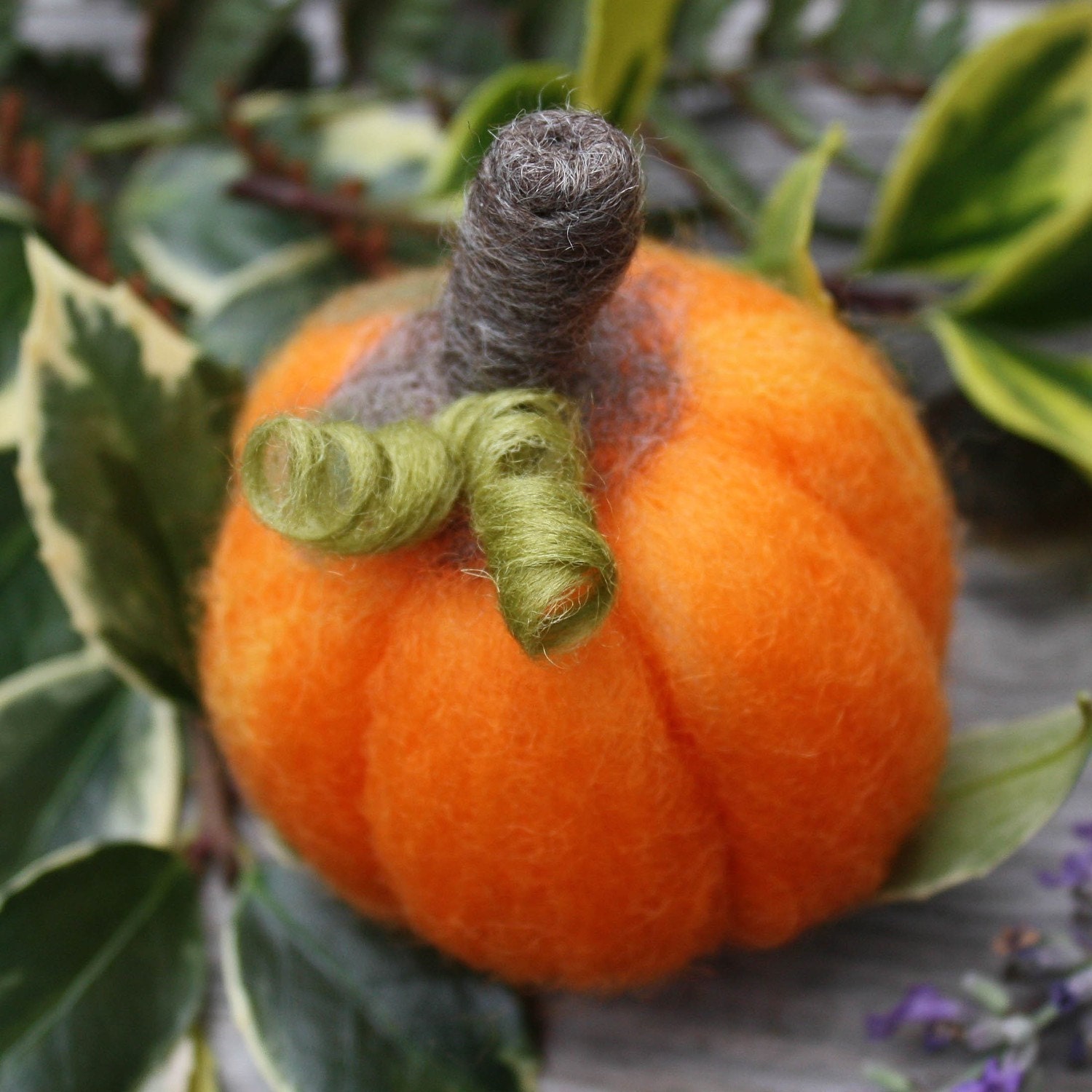 Needle Felted Pumpkin Prize Wool