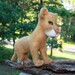 Needle Felted Mountain Lion Wool Art Collectible