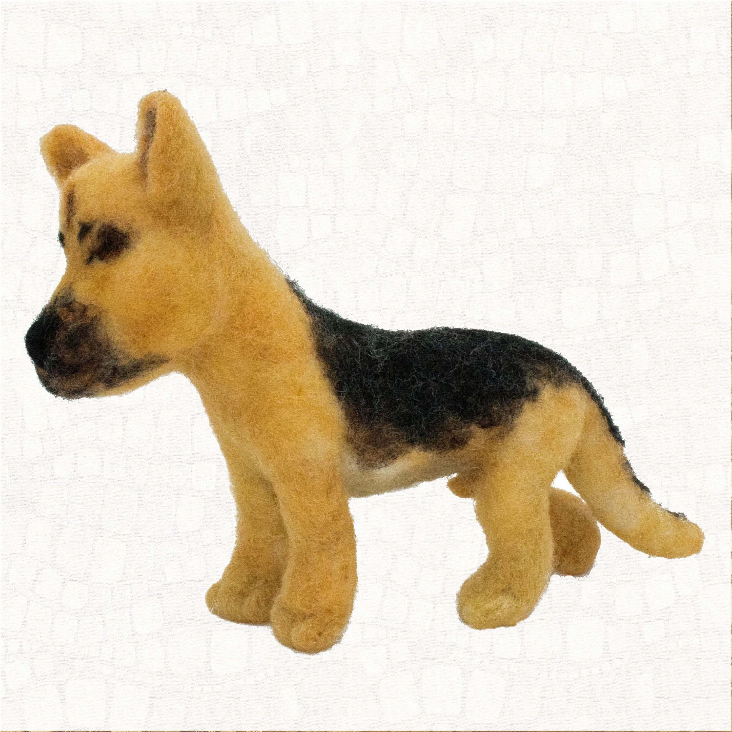 Needle Felted Dog German Shepherd Sculpture