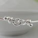 Dito Bangle Bracelet. Sterling Silver. Rustic. Handmade Bracelet. Aroluna Jewelry