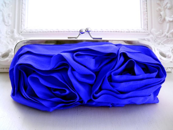 Wedding Bridal Clutch Purse  Handbag Evening Bag PEYTON Silk Dupioni  - CUSTOM COLOR