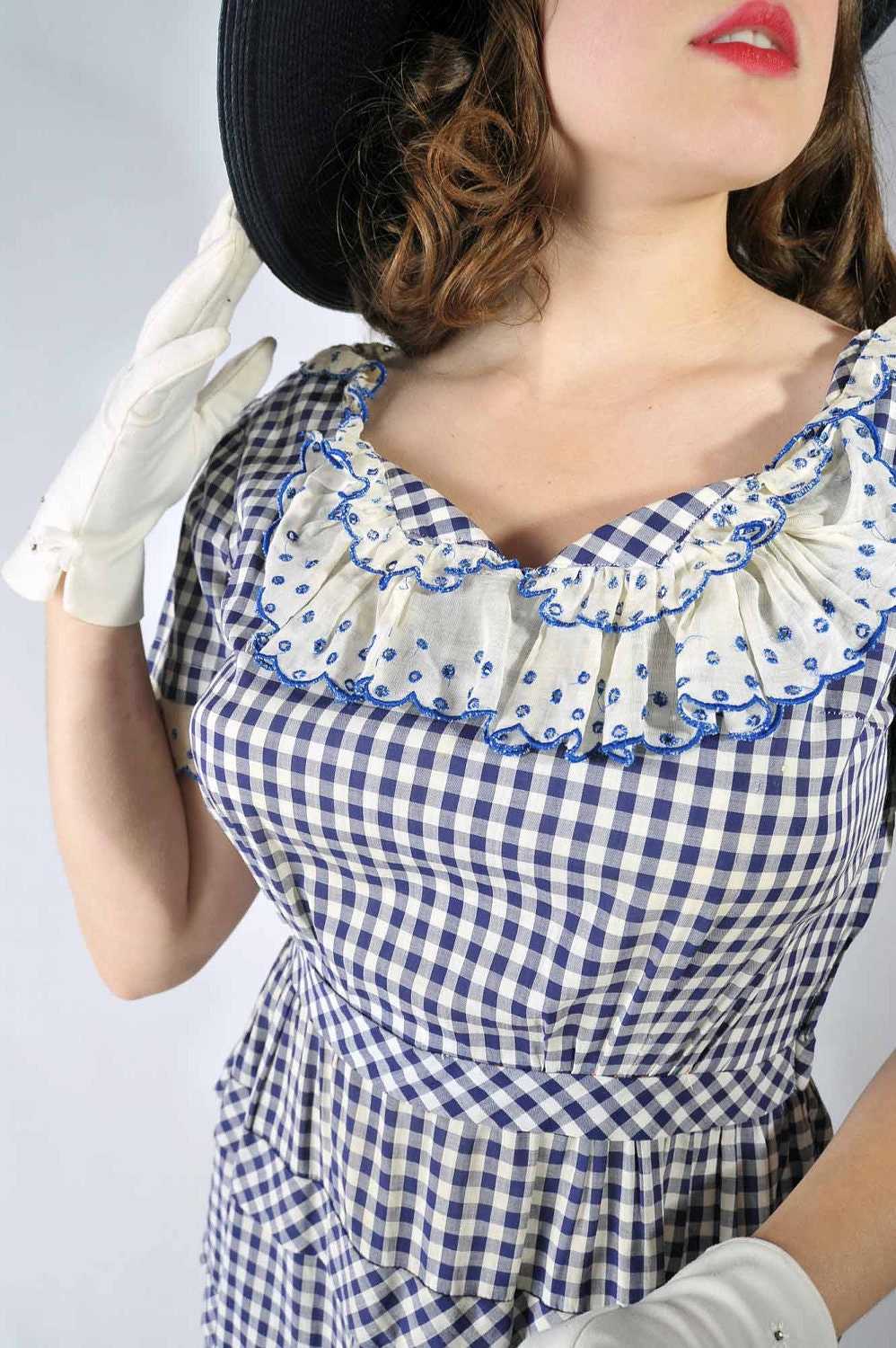 Black Friday Sale - RESERVED Vintage 1930s Gingham Dress // Spring Fashion at Fab Gabs: The Road to Oz Frock