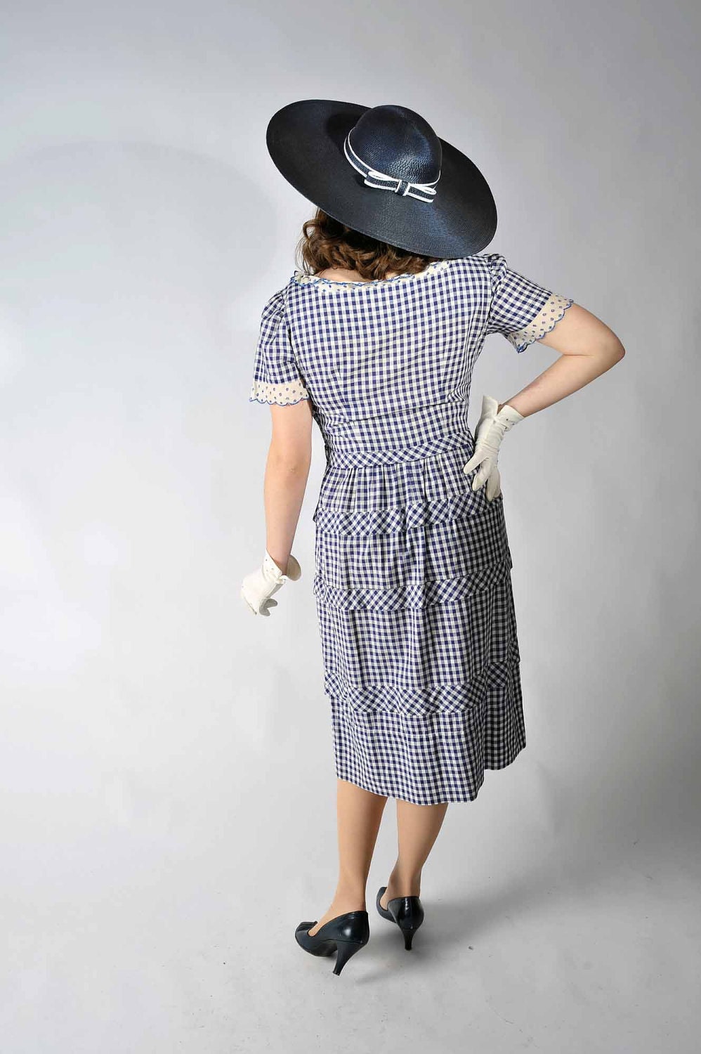 Black Friday Sale - RESERVED Vintage 1930s Gingham Dress // Spring Fashion at Fab Gabs: The Road to Oz Frock