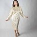 Vintage 1950s Dress // Bombshell Ivory Silk Cheongsam Wiggle Dress XL XXL