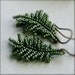 Glass Seed Bead, Copper - Earrings - 'Fern Frond'