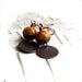 Rustic Orange Glass, Antiqued Copper - Beaded Earrings - Orange Spice - Fall Fashion