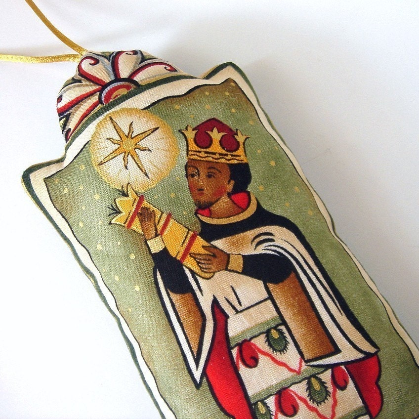 Three Wisemen ornament, Balthazar, 1 of 3 Magi, Myrrh