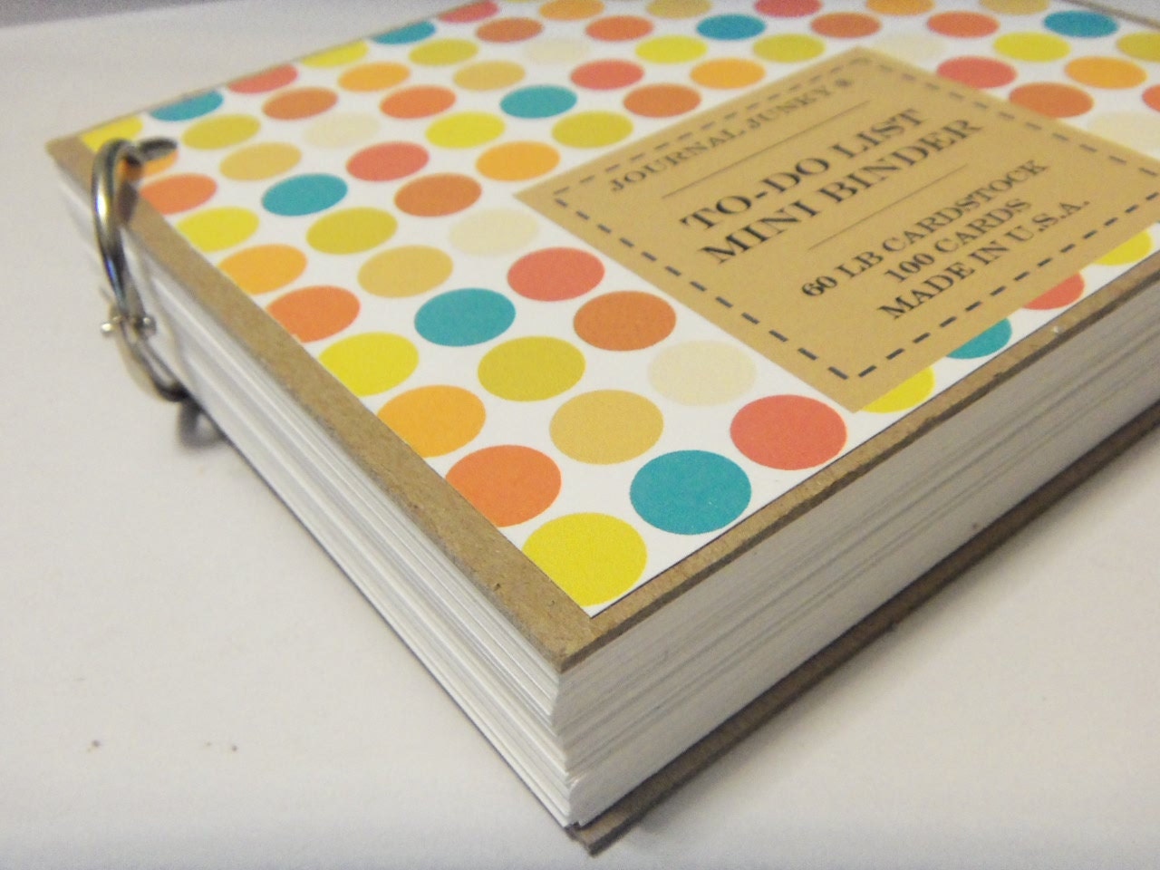 New Look-Never Lose Your To-Do List Again : ) The Mini Binder Series-(My 100 Card To-Do Lists/Journal with Quotes)-Earthy Dots