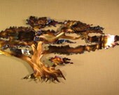 Monterey Cypress Windswept Coastal Tree Steel Ocean Decor Metal Beach Cottage Home Wall Art
